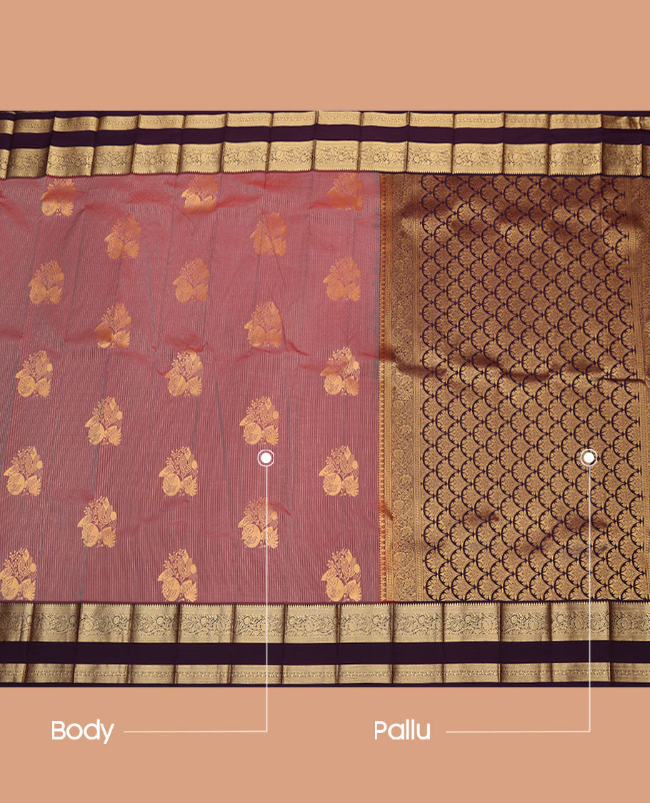 Light Maroon Budget Silk Saree