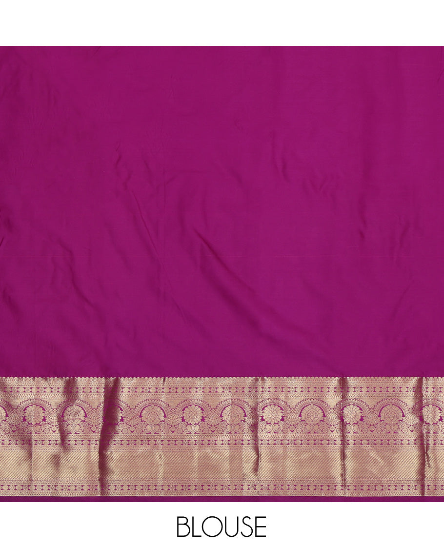 Pink Art Silk Pavadai Material Set