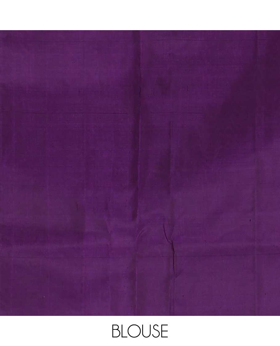 Borderless multi-color checked and zari buttas soft silk saree, contrast pallu steeped with floral designs