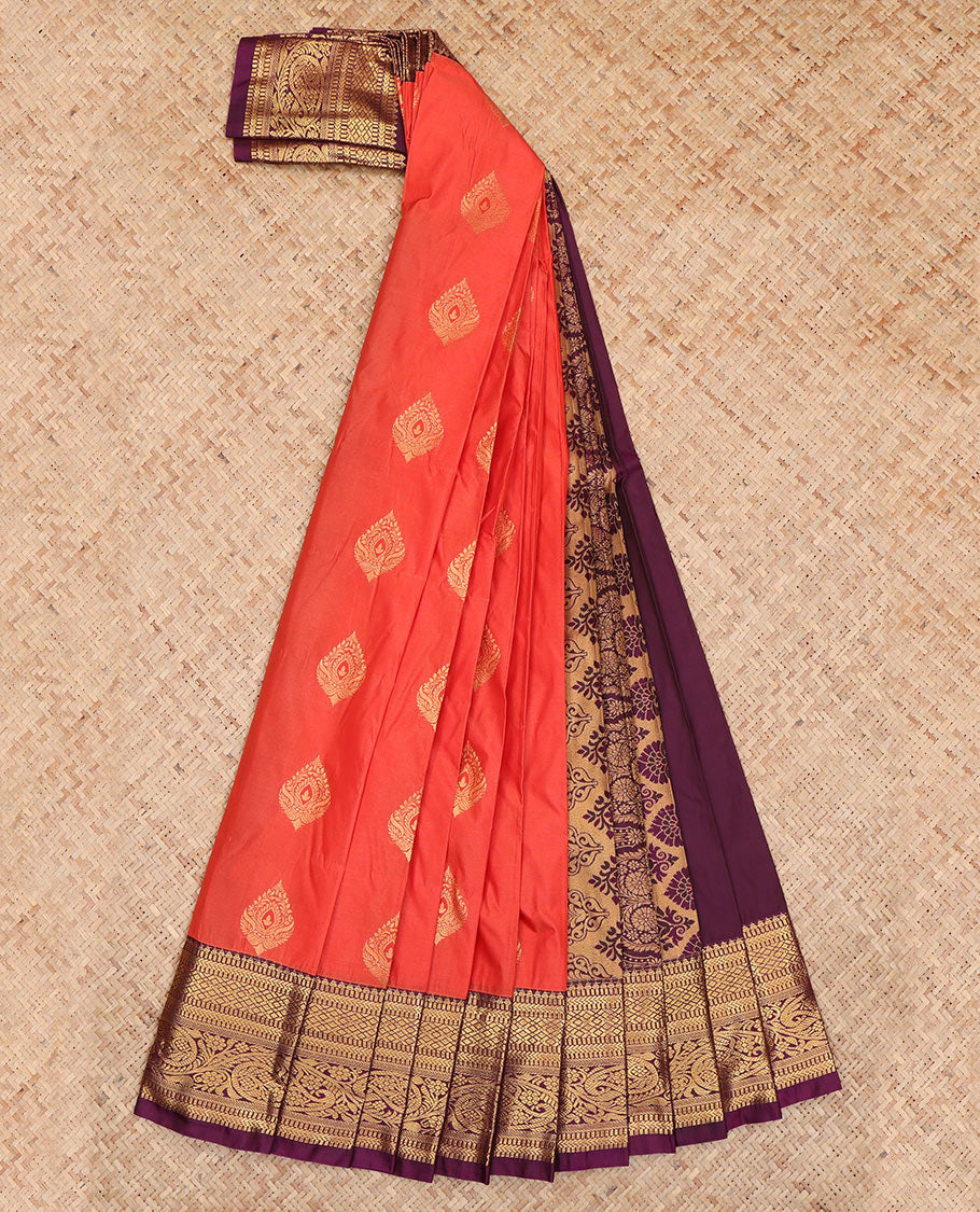 Orange Budget Silk Saree