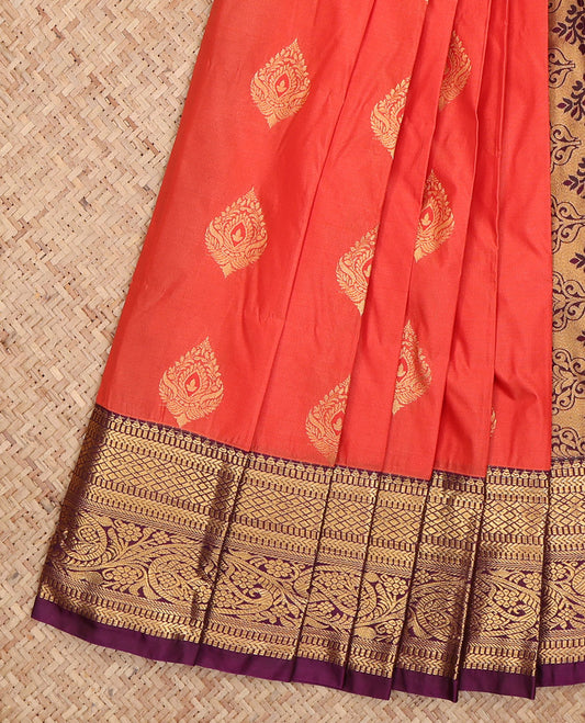 Orange Budget Silk Saree