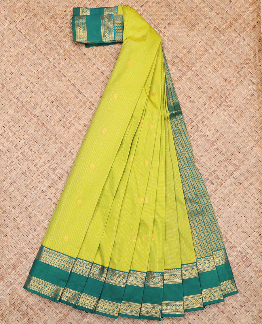 Green Rettai Pattu Border Budget Silk Saree