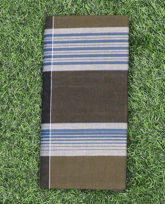 Multi-color vertical and horizontal striped cozy cotton lungi