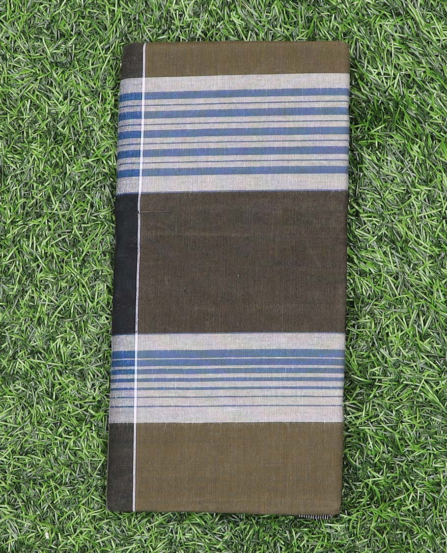 Multi-color vertical and horizontal striped cozy cotton lungi