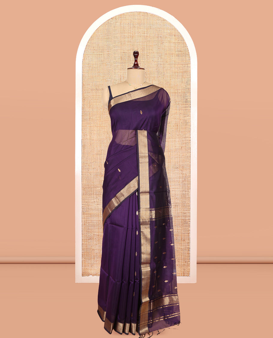 Violet Maheshwari Cotton Saree