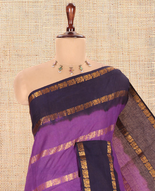 Violet Sungudi Cotton Saree