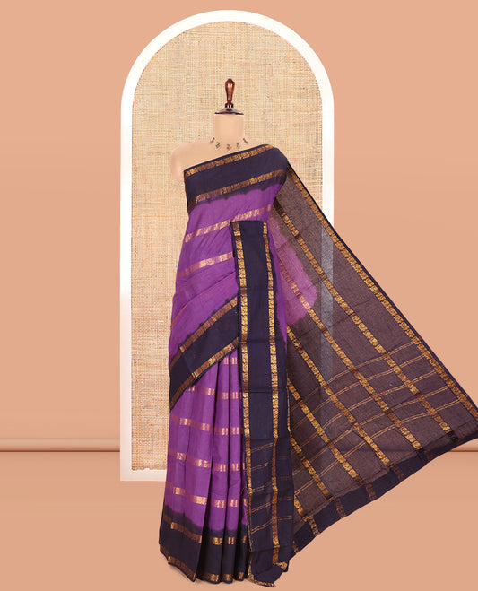 Violet Sungudi Cotton Saree