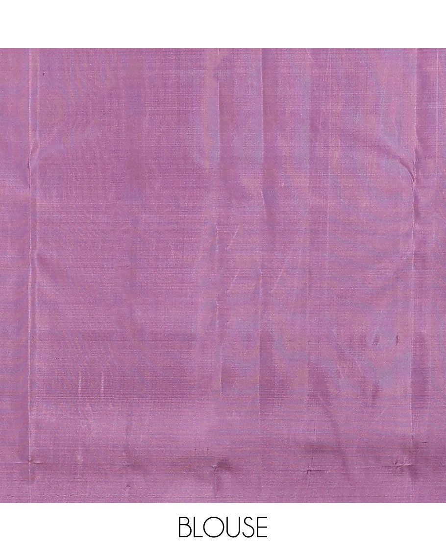Purple zari buttas Vasundhara silk saree, self-border, and pallu of geometric designs