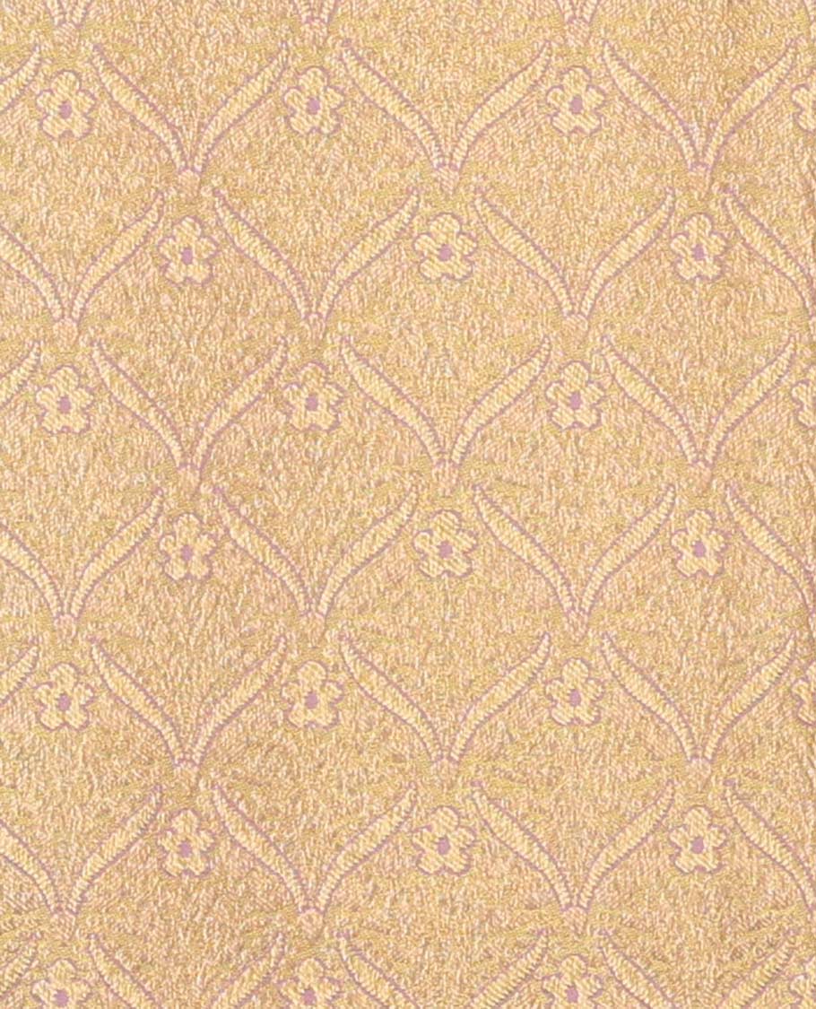 Yellow pure-silk half saree, jacquard with contrast traditional zari bordered skirt, zari design blouse, and zari design dhavani