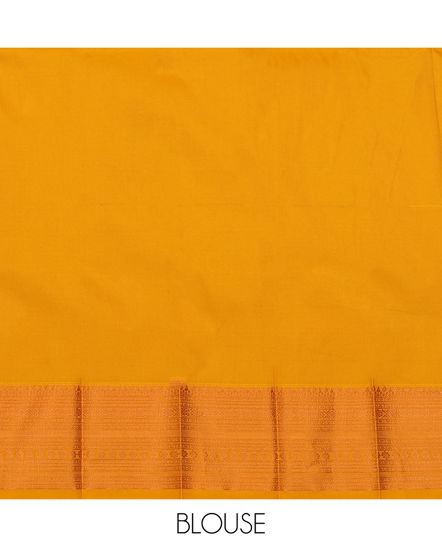 Yellow Budget Silk Saree, Sparsely Woven with Zari Buttas and Checks All Over Its Body, Highlighted by a Traditional Zari Design Border, Sparsely Woven Pallu, and Paired with a Matching Blouse