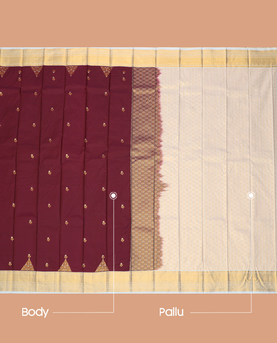Maroon Budget Silk Saree