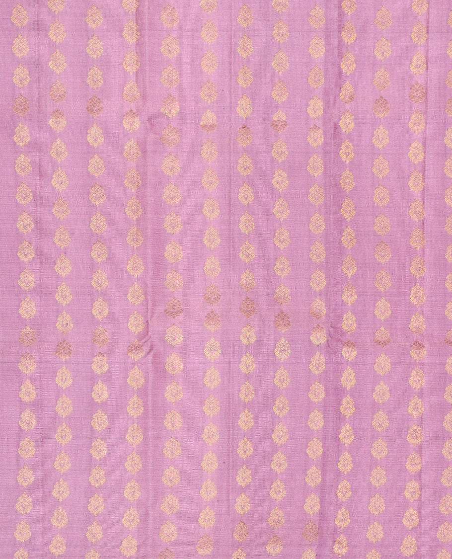 Pink Pure Silk Navarathna Pavadai Material Set