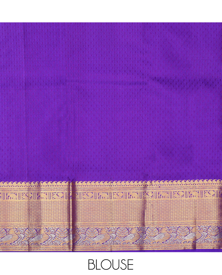 Pink Pure Silk Navarathna Pavadai Material Set