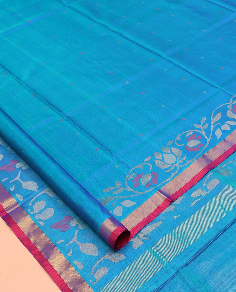 Blue Butta Uppada Silk Saree