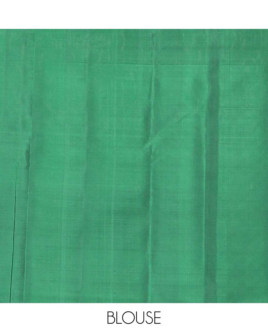 Pink floral buttas silk mix saree, contrast floral buttas border & zari-rich jaal design pallu