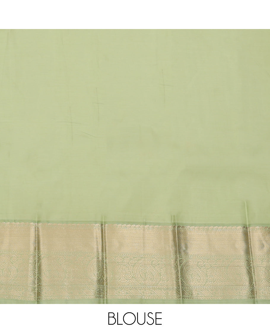 Red Budget Silk Saree, Finely Crafted with Zari Buttas, Complemented by a Contrast Traditional Zari Design Border, Grand Pallu, and a Contrast Blouse