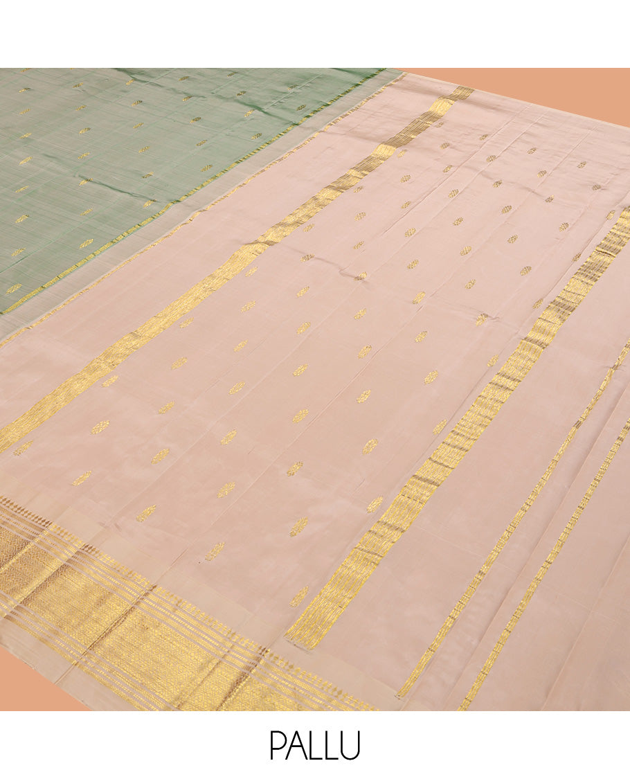 Pale Green Kanchipuram Silk Saree