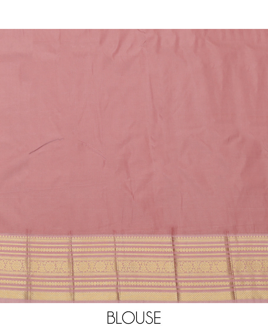 Wine Budget Silk Saree, Finely Crafted with Zari Buttas, a Contrast Traditional Zari Border, Geometric Pallu, and a Contrast Blouse