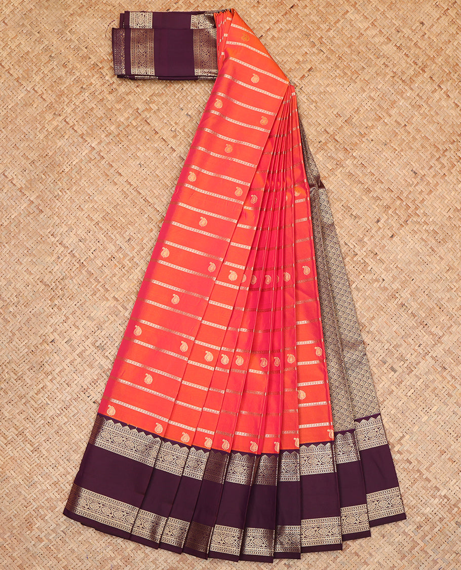 Orange Budget Silk Saree