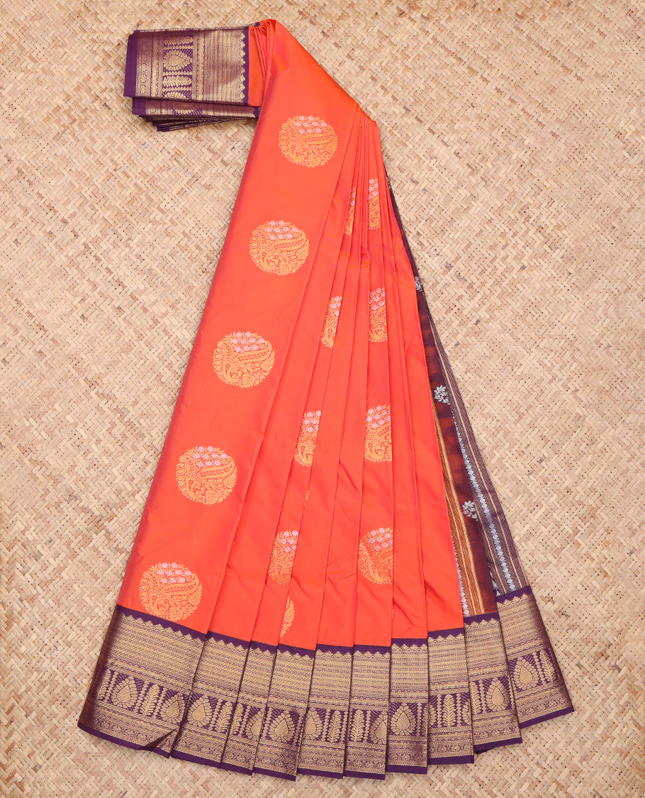 Orange Budget Silk Saree