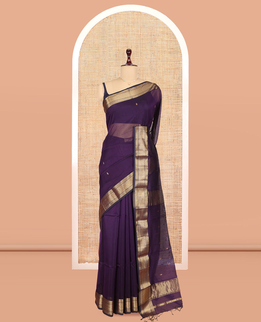 Violet Maheshwari Cotton Saree