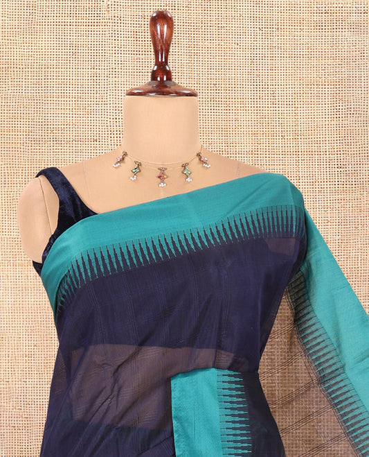 Navy Blue Semi-Silk Cotton Saree