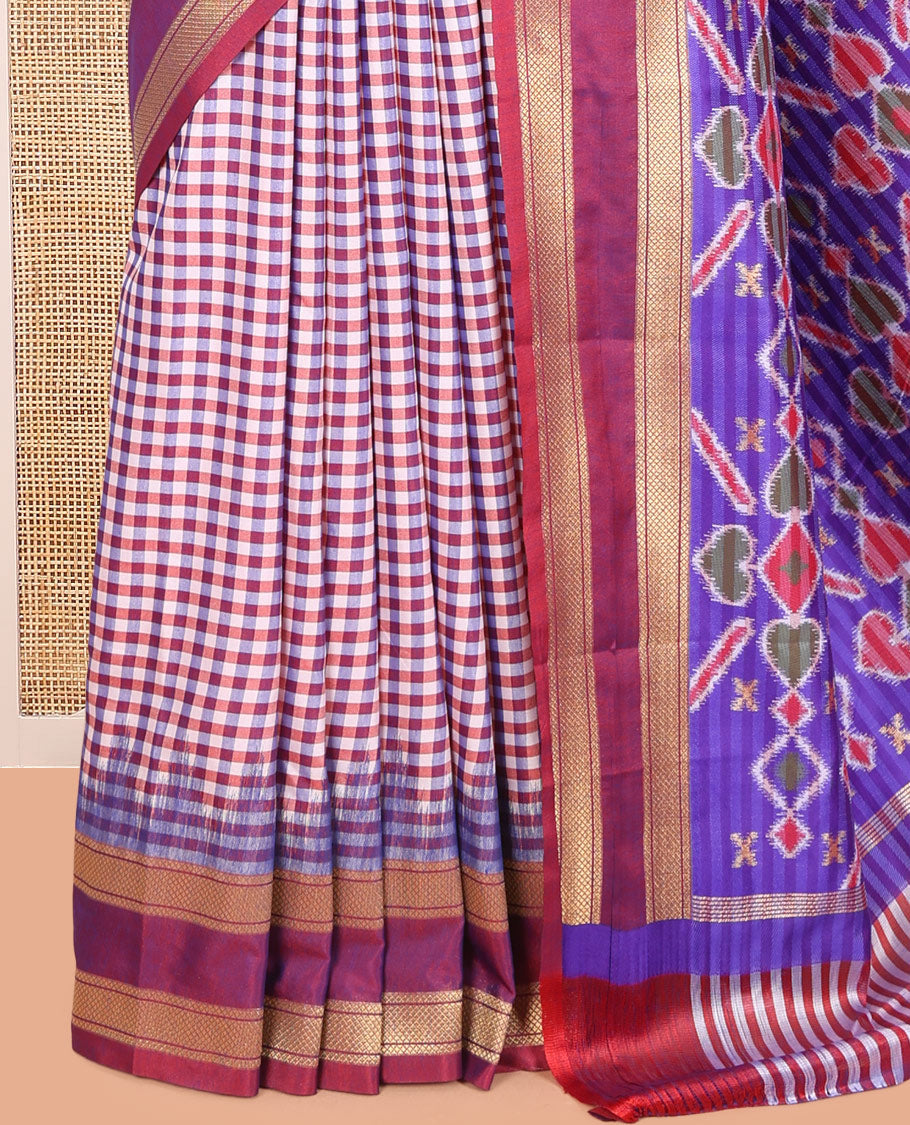 Rust Chettinad-Style Soft Silk Saree