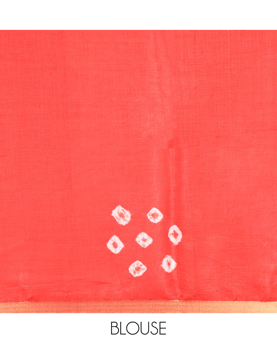 Black shibori printed banana pith saree, piping border, and contrast shibori print with zari stripes