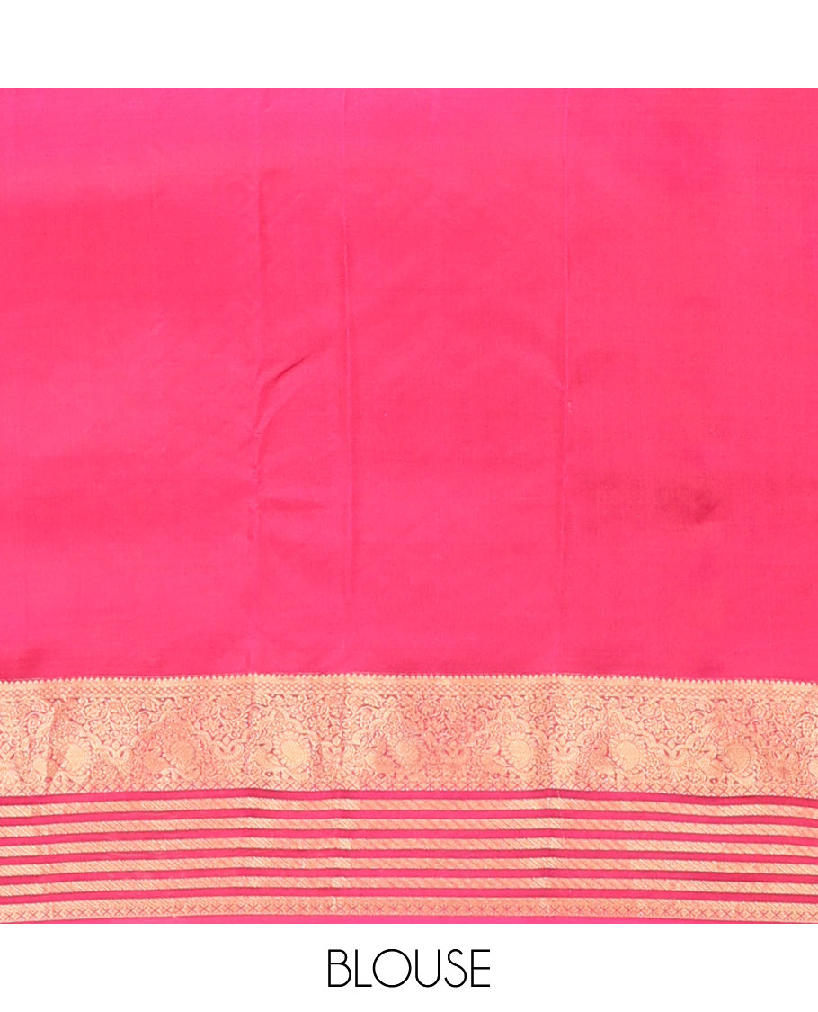 Navy blue zari buttas Vasundhara silk mix saree, traditional  zari border & contrast jaal pallu