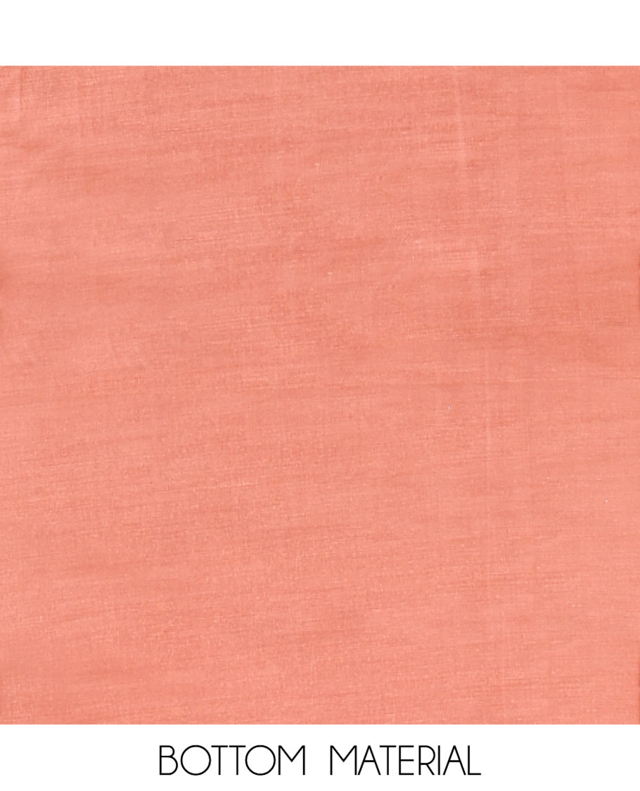 Onion Pink Vichitra Silk Material Chudidar Set, Adorned with Embroidered Top, a Plain Santoon Bottom, and Paired with a Matching Vichitra Silk Embroidered Scallop Dupatta