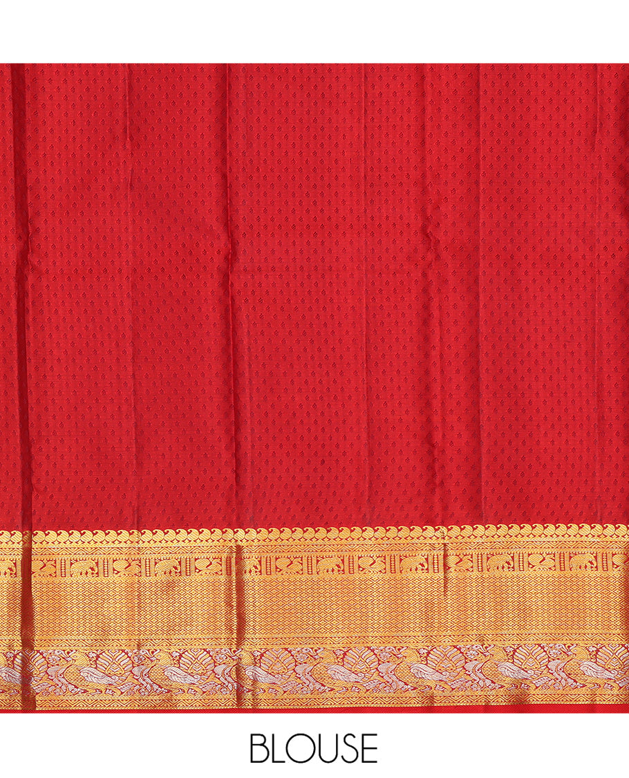 Mustard Pure Silk Navarathna Pavadai Material Set