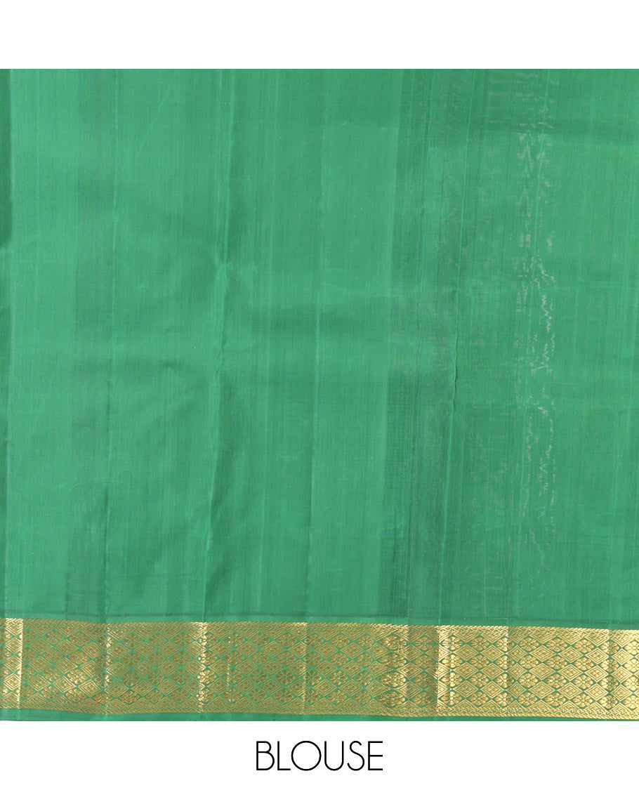 Red Plain Kanchipuram Silk Saree