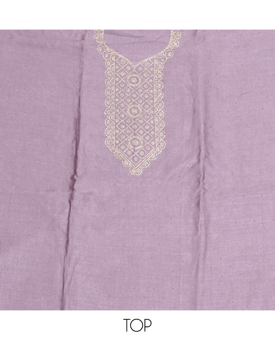 Lavender Vichitra Silk Material Chudidar Set