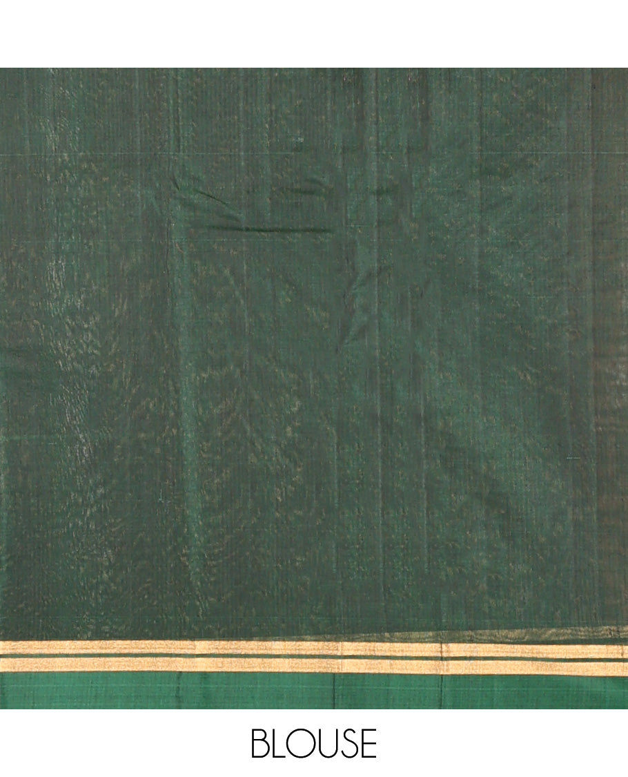 Dark Peach Silk Cotton Saree