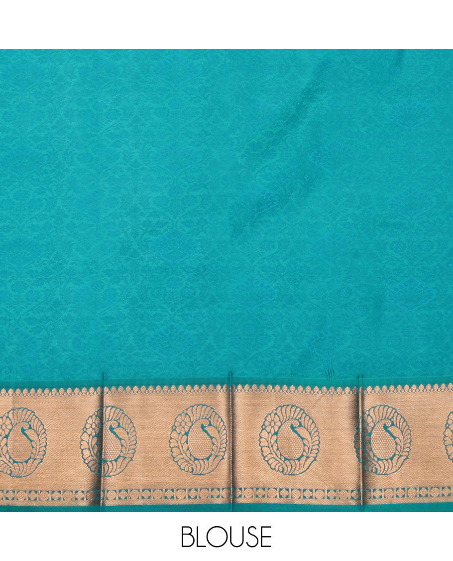 Purple Budget Silk Saree Featuring Jacquard, Complemented by a Contrast Traditional Zari Border, Grand Pallu, and a Contrast Blouse