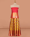 Mustard Pure Silk Navarathna Pavadai Material Set