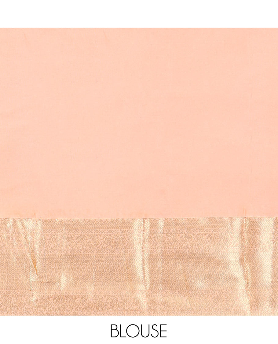 Maroon Budget Silk Saree, Prettified with Zari Buttas All Over Its Body, Complemented by a Contrast Traditional Zari Design Border of Paisleys, Majestically Zari Detailed Pallu, and Paired with a Contrast Blouse