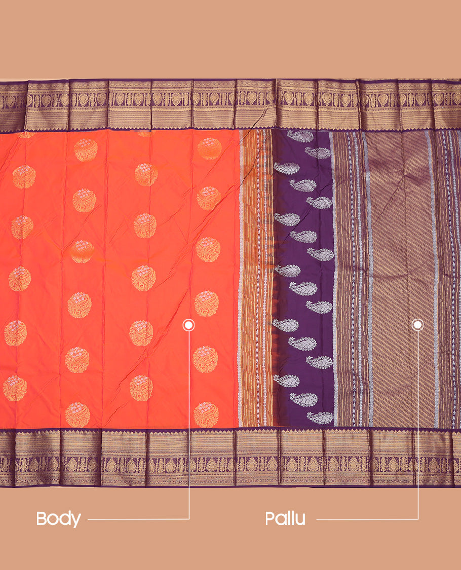 Orange Budget Silk Saree