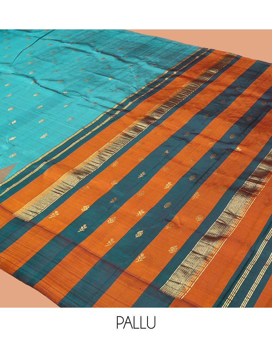 Blue Kanchipuram Silk Saree