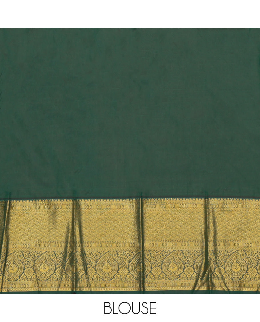 Maroon Budget Silk Saree, Woven with Zari Buttas and Checks, a Contrast Traditional Zari Border, Grand Pallu, and a Contrast Blouse