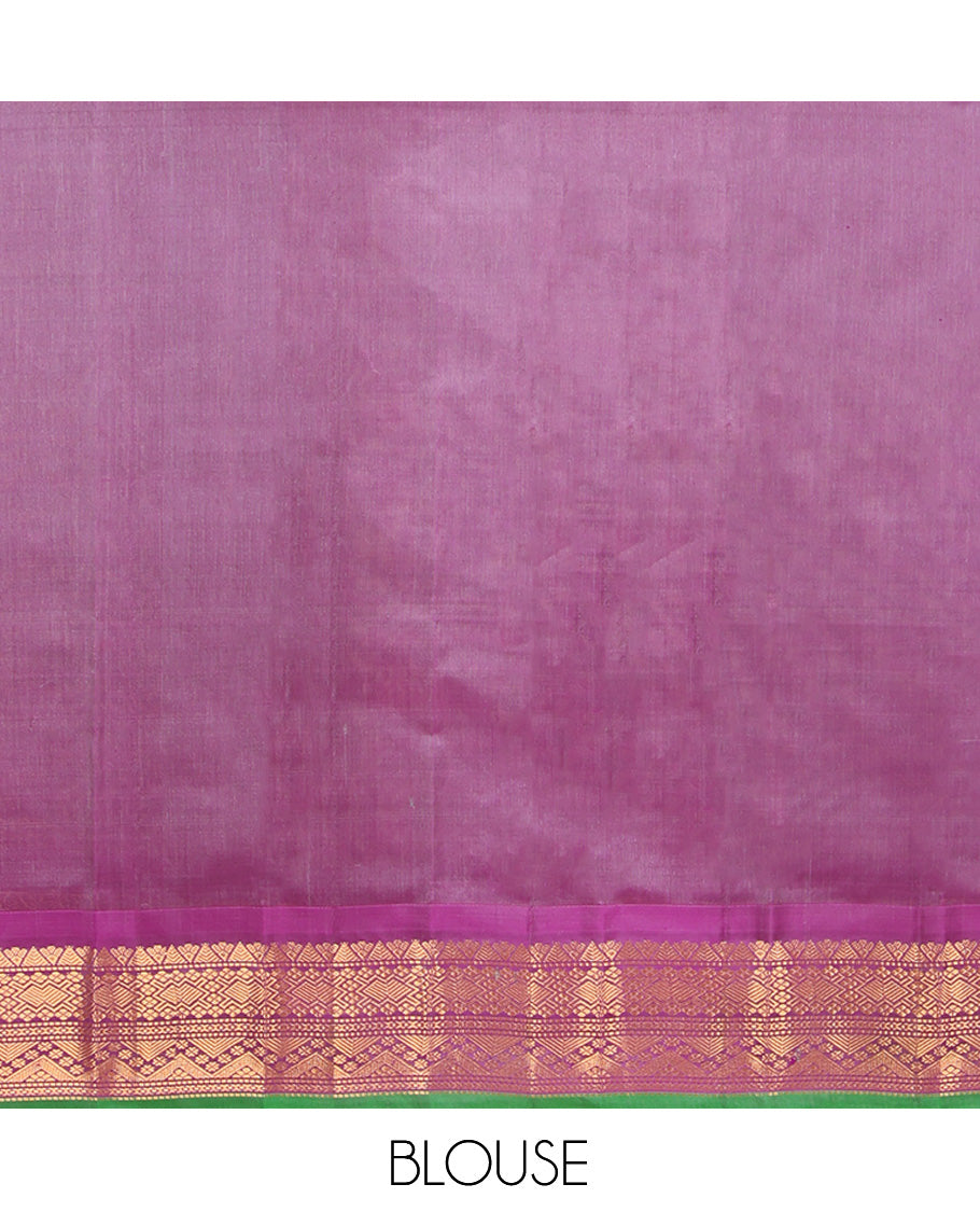 Grey Gadwal Silk Mix Saree