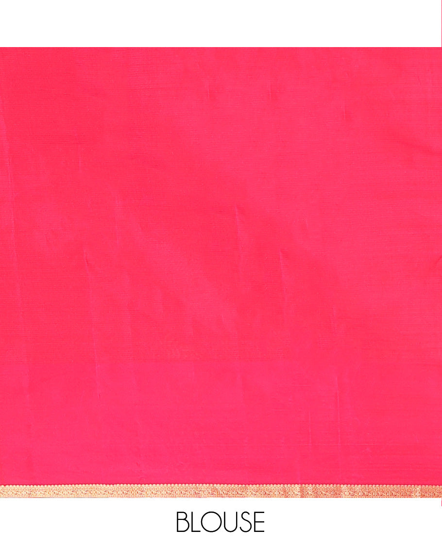 Green rekku zari buttas Vasundhara silk mix saree, contrast geometric zari border, and jaal pallu