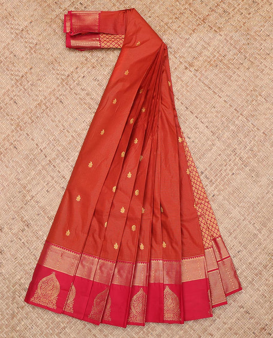 Rust Traditional Budget Silk Saree