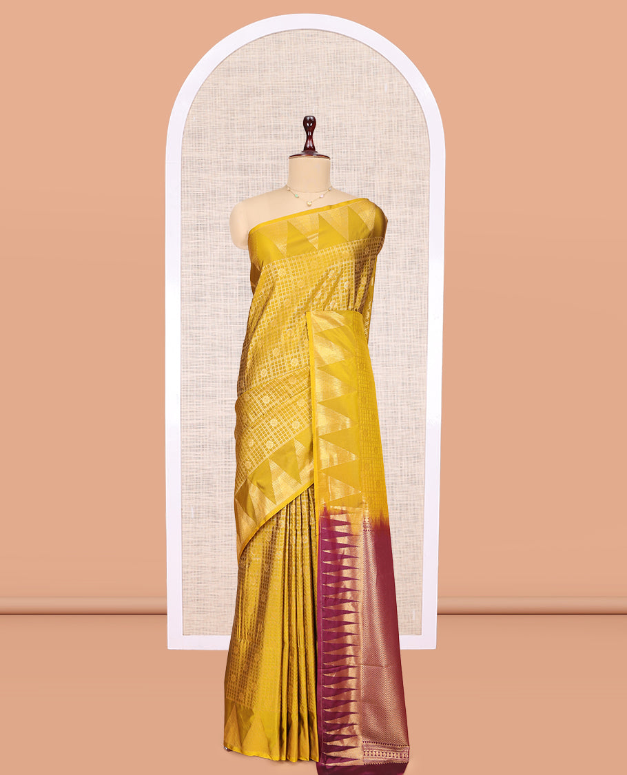 Yellow Budget Silk Saree