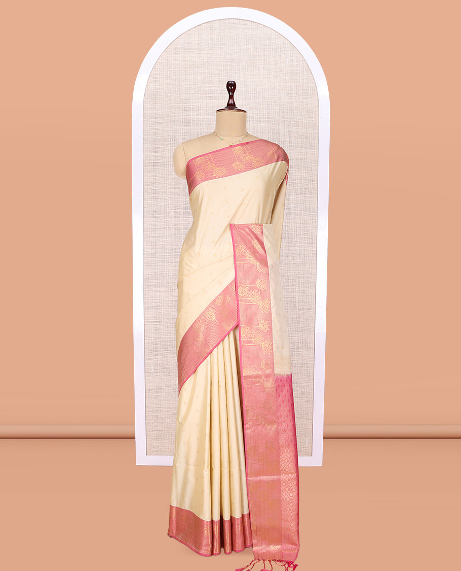 Sandal Floral Design Budget Silk Saree