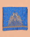 Blue aari embroidered material blouse