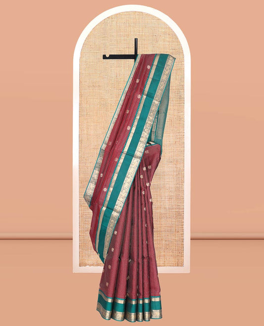 Red Mayuri Lite Silk Mix Saree