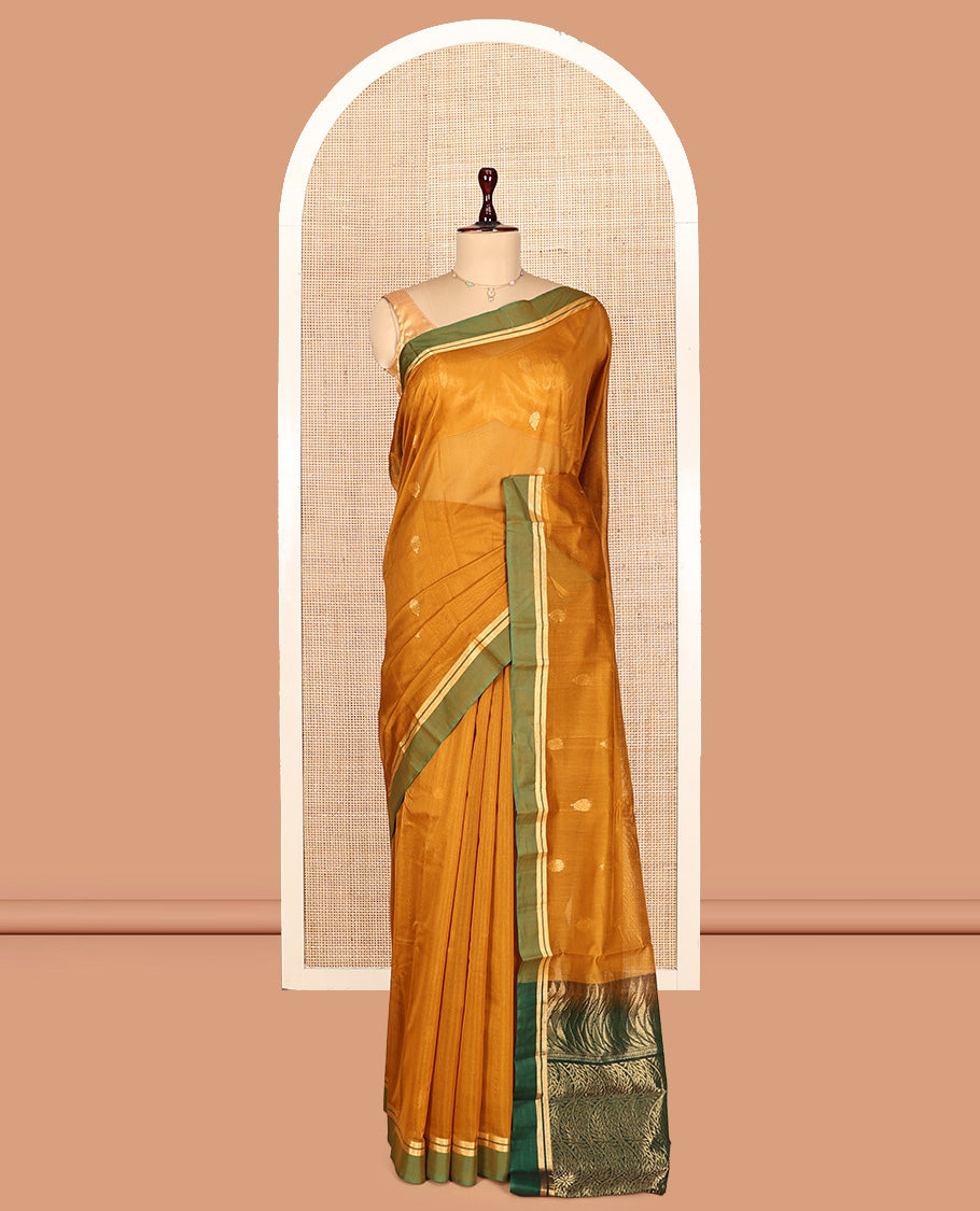Mustard Silk Cotton Saree