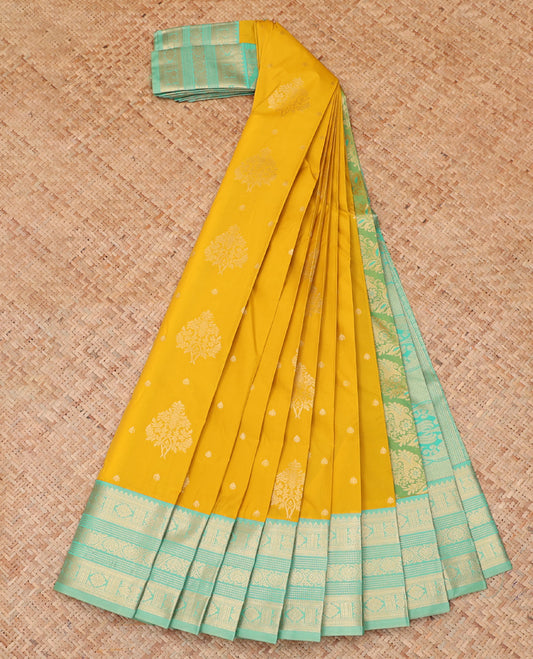 Yellow Budget Silk Saree