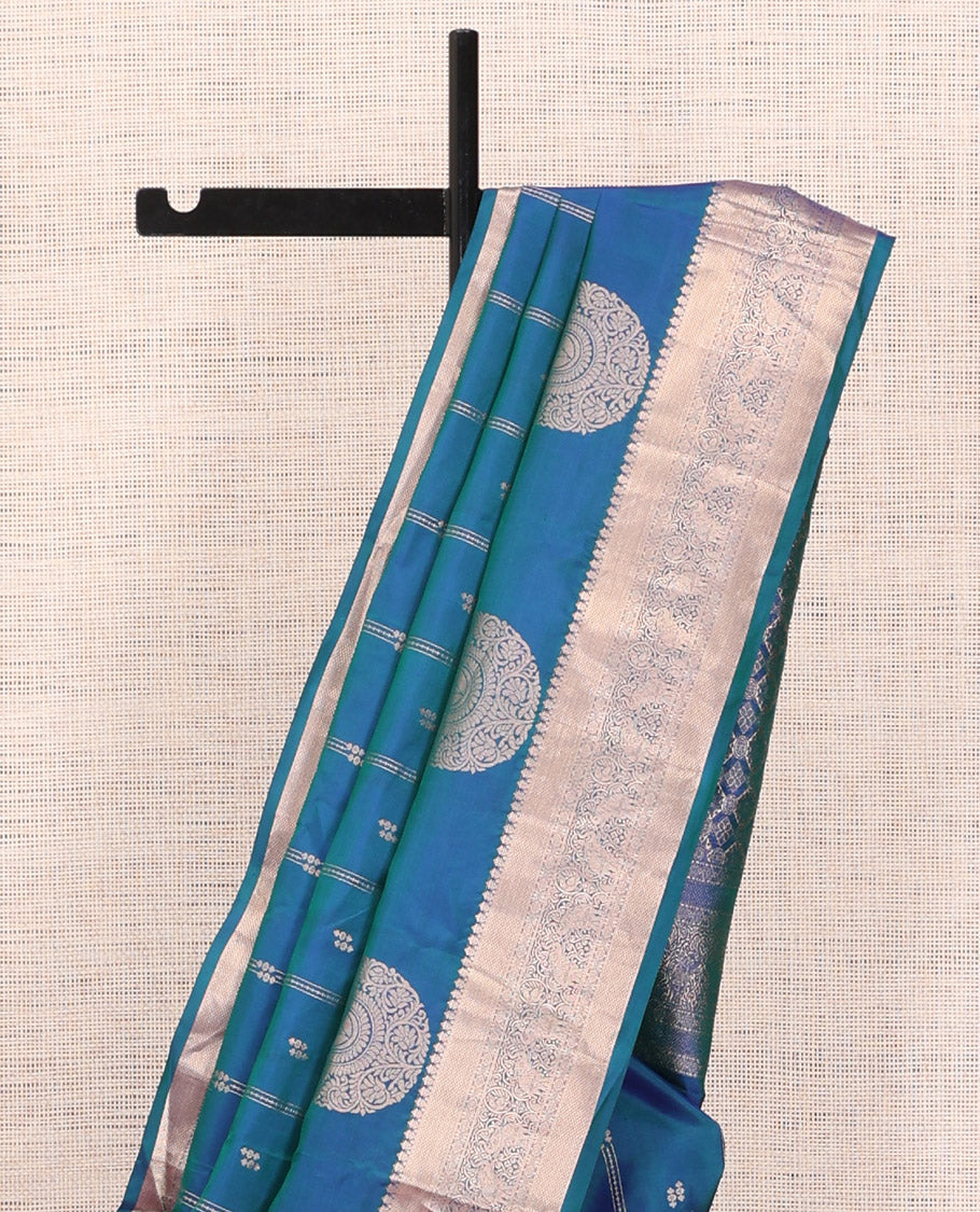Peacock Green Vasundhara Silk Saree